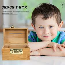 Wooden Savings Bank Box with Lock and Key Wood Piggy Bank Pirate Storage  Box Unique Keepsake Gift for Kids Adults