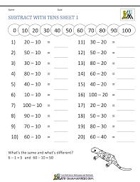 See more ideas about first grade math, 1st grade math, tens and ones. Subtracting Tens Worksheets