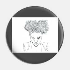 Cristoli afro puff ponytail riley for natural hair african american updo black bun hairstyles. Curlygirl Kinky Natural Hair Afro Puff Drawing T Shirt Art Pin Teepublic De