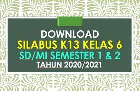 Penilaian akhir semester (pas) smt 1 tp. Download Contoh Silabus Kelas 6 K13 Tapel 2020 2021 Beritapppk Com
