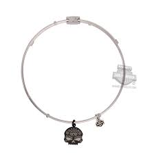 It is one of the most popular tattoo design among extrimals and those who are fond of risk. Hsb0046 Harley Davidson Womens Stainless Steel Tattoo Black Willie G Skull Charm Bangle Bracelet By Mod Jewelry Barnett Harley Davidson