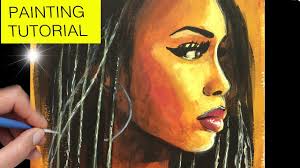 Acrylic Painting Tutorial How To Paint African Woman Painting Tutorial Acrylic Painting Tutorials Painting Lessons