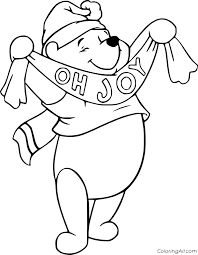 These free, printable christmas santa claus coloring pages provide hours fun for kids. Winnie In The Christmas Hat Holds Oh Joy Coloring Page Coloringall