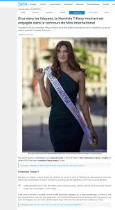 Étudiante en licence de gestion. Actu Fr Elue Dans Les Weppes La Nordiste Tiffany Hochart Est Engagee Dans Le Concours De Miss International Miss International France