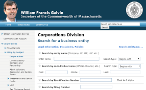 Massachusetts Business Entity And Corporation Search Ma Secretary Of State Sos