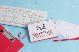 Writing Note Showing Value Proposition Business Concept For