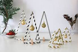 ペーパーストローとオーナメントで作る簡単ミニツリー クリスマス工作 クリスマス クラフト クリスマスかざり手作り