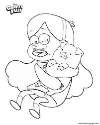 Your kids will love this super fun 'gravity falls' coloring page. Gravity Falls Mabel And Waddles Coloring Pages Printable