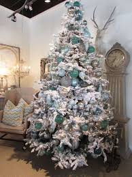 Ice Blue Flocked Christmas Trees Beautiful Christmas Trees Fabulous Christmas