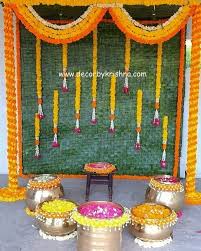 Decorbykrishna On Instagram Bright And Auspicious Marigold And Coconut Leaf Mandap For Wedding Design Decoration Traditional Wedding Decor Leaf Decor Wedding