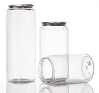 Custom Design 330ml 375ml 500ml Round Clear Plastic Can for ...