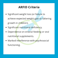 Avoidant/restrictive food intake disorder is an eating disorder involving an extreme avoidance or low intake of food. Arfid Therapeutic Oasis