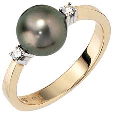 Check spelling or type a new query. Damenring Ring Mit Brillanten Tahiti Perle 585 Gelbgold Schmuck Krone
