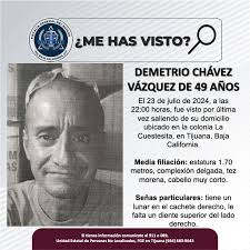 Pesquisa de Demetrio Chávez Vázquez de 49 años de edad
