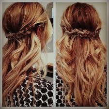 Here's another take on the dutch braid, but wrapped around your whole crown! Half Crown Braid Hairstyle