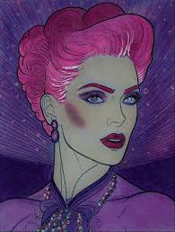 Illustrious Courtesan” Magical Beauties Book 3 by Cristina McAllister  Prismacolor, Arteza pencils Colorist ~ Fran Evans