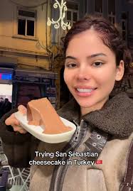 Trying San Sebastian Cheesecake in Turkey