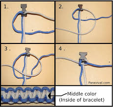 how to make a two color survival bracelet