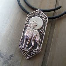 Moonsong, Personalized Fine Silver Wolf Pendant, Full Moon, Handmade in  Recycled Silver From Original Carving, by Silverwishes