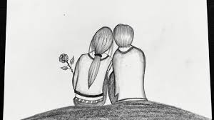 Romantic Cute Couple Drawing In 2020 Cute Couple Drawings Couple Drawings Cool Pencil Drawings