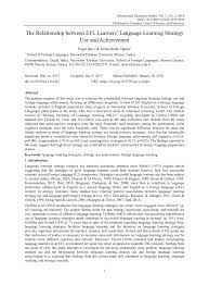 Pandangan saudara sangat menentukan perdamaian dan keamanan saudara. Pdf The Relationship Between Efl Learners Language Learning Strategy Use And Achievement