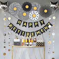 But it was difficult to plan. Amazon Com Homond Retirement Party Decorations Supplies Black And Gold Happy Retirement Banner Folding Paper Fans Sparkling Star Garlands Star Shape Foil Balloons Toys Games