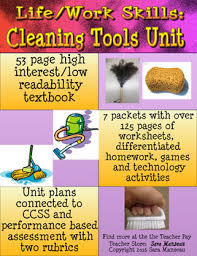 Job And Life Skills Lessons Full Cleaning Tools Unit In 2021 Life Skills Lessons Teaching Life Skills Life Skills
