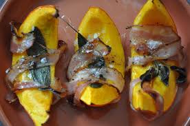 Roasted Red Kuri Pancetta Honey Pancetta Tasty Baking Red Kuri Squash
