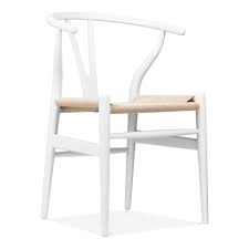 Reproduction Of Hans J Wegner Wishbone Chair Ch24 Y Chair White Natural Paper Cord Gfurn Solid Wood Dining Chairs Wooden Dining Chairs Wood Side Chair