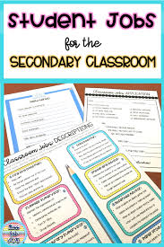 Build A Classroom Community In Your Secondary Classroom With Career Oriented Job Titles Students Can Connect Student Jobs Classroom Jobs Secondary Classroom