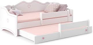 Di seguito i rivestimenti disponibili, al momento dell'ordine specificare il rivestimento e il. Letto Per Bambini Con Funzione Estraibile Bianco Emma 160x80 2 Materassi 2 Telaio Divano Letto Con Doghe In Legno Amazon It Prima Infanzia