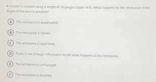 When The Diameter Of A Wire Is Doubled, What Will Be The Effect On The  Resistance Of A Resistor? - Quora