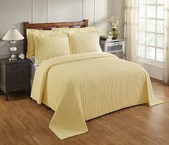 Amazon Com Better Trends Julian 100 Cotton Chenille Tufted Bedspread In Yellow King Size Home Kitchen Bed Spreads Mattress Furniture Twin Bedspreads