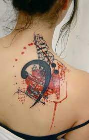 How Long Do Tattoos Take To Heal Guitar Tattoo Design Pattern Tattoo Music Tattoos