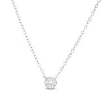 With zales, we make shopping easy and fun. 1 5 Ct Diamond Solitaire Vintage Style Necklace In 10k White Gold Zales