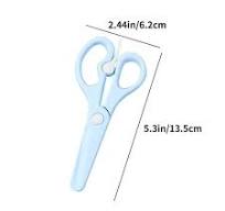 RXIRUCGD Youngster Scissors, Kindergarten Youngster Plastic Youngster Craft  Scissors, Round Head Wrapped Edges Scissors Safety Comfort Grip for ...
