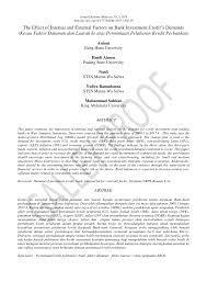 Di luar larangan bank indonesia itu, bitcoin (walaupun bappebti menyebutnya sebagai komoditi, sehingga disebut aset digital: Pdf The Effect Of Internal And External Factors On Bank Investment Credit S Demands
