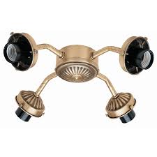 Lowe's carries a selection of light kit brands, including hunter ceiling fan light kits, craftmade ceiling fan light kits and harbor breeze light kits, so you can find the perfect one for your fan. Hunter 4 Light Antique Brass Ceiling Fan Light Kit With Glass Not Included Glass Or Shade On Popscreen