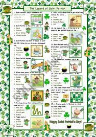 Patrick's day first began to honor saint patrick on the anniversary of his loss of life that we have discussed in st patrick's day trivia questions and answers. The Legend Of Saint Patrick With Answers Esl Worksheet By Maguyre