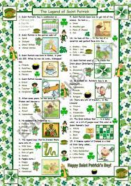 Patrick's day cards to friends or family during the month of march can be such. The Legend Of Saint Patrick With Answers Esl Worksheet By Maguyre