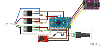 Microphone Arduino Transistors And Led Strip Circuit Arduino Rgb Led Led