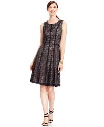 Anne Klein Sleeveless Crochet Seamed Dress Dresses Women Macy S Womens Dresses Dresses Review Dresses