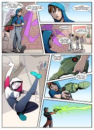 Spider-Gwen Body Swap [M Human -> F Superhero] (Lulart  Eleira0) :  rtransformation
