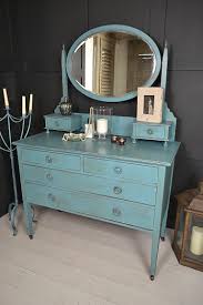 This Vibrant Vintage Dressing Table Has 6 Drawers And Large Moveable Mirror We Ve Painted The Inn Vintage Dressing Tables Painted Furniture Furniture Makeover