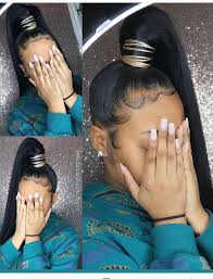 Genie Ponytail New Looks Here Daily Follow My Boards For More Pinterest Chanel Monroe Ponytail Styles Hair Girl Hairstyles