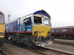 Crash Damaged Locomotive 66048 After Recovery To Toton Depot Derailed At Cambridge On The 4th January 2 Auto Repair Steam Train Photo Logistics Transportation