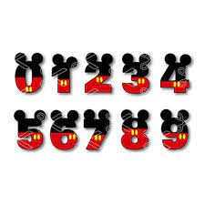Download Mickey Mouse Numbers Svg Dxf Cut Files