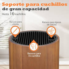 Porta Cuchillos Cocina Soporte Cuchillos Madera Acacia ENOKING