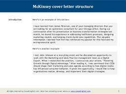 Mckinsey Cover Letter Sample