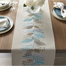 Clara Linen 90 Table Runner Linen Table Runner Embroidered Table Runner Table Runner And Placemats